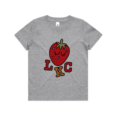 Strawberry Kids Tee by Lonely Kids Club. All clothing from our T-shirts to our shorts and hoodies are ethically made, and printed packed and shipped from Sydney.