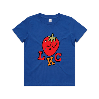 Strawberry Kids Tee by Lonely Kids Club. All clothing from our T-shirts to our shorts and hoodies are ethically made, and printed packed and shipped from Sydney.