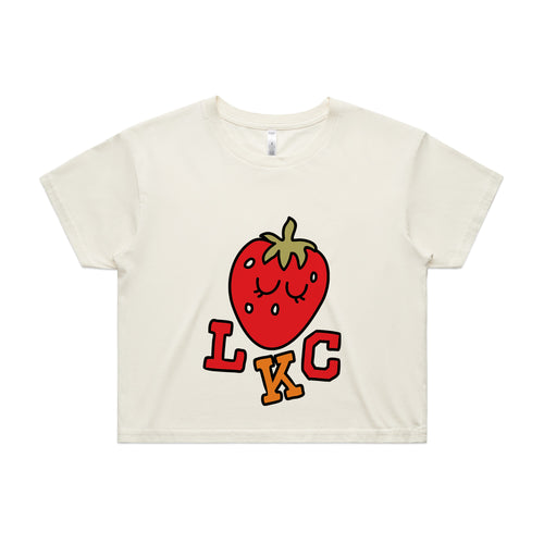 Strawberry Tee by Lonely Kids Club. All clothing from our T-shirts to our shorts and hoodies are ethically made, and printed packed and shipped from Sydney.