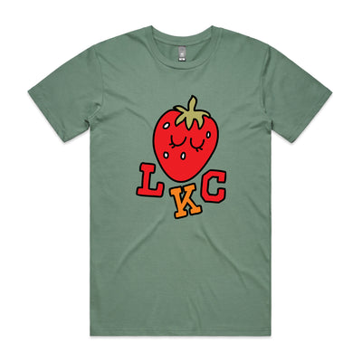 Strawberry Tee by Lonely Kids Club. All clothing from our T-shirts to our shorts and hoodies are ethically made, and printed packed and shipped from Sydney.