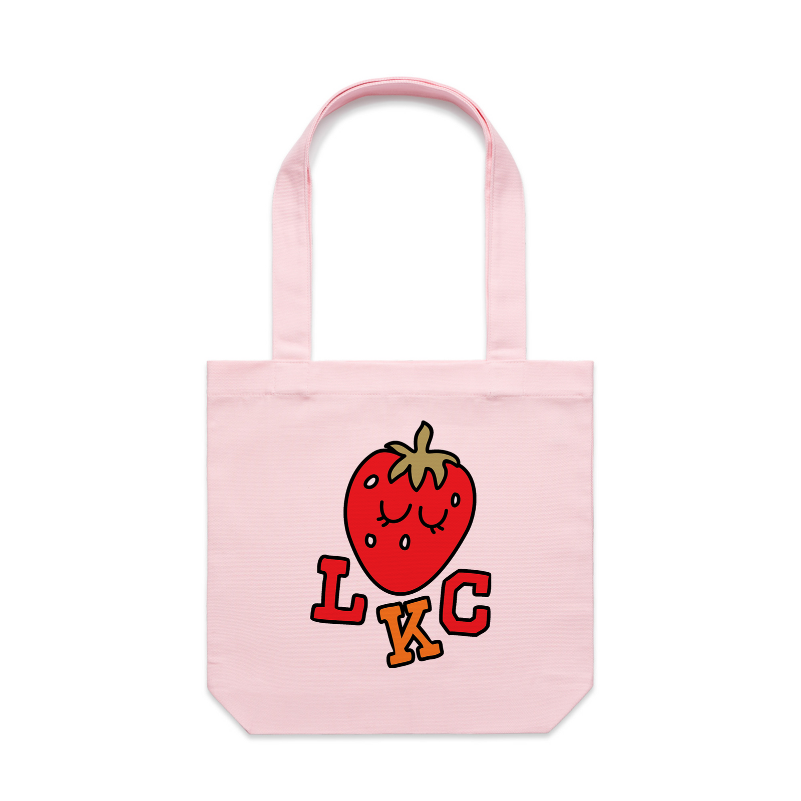 Strawberry Tote by Lonely Kids Club. All clothing from our T-shirts to our shorts and hoodies are ethically made, and printed packed and shipped from Sydney.