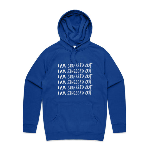 Stressed Out Hoodie by Lonely Kids Club. All clothing from our T-shirts to our shorts and hoodies are ethically made, and printed packed and shipped from Sydney.