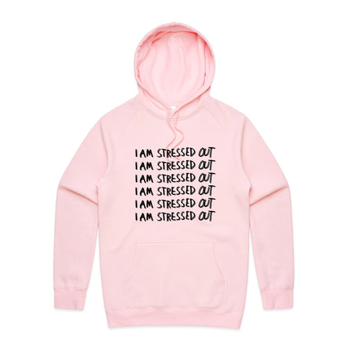 Stressed Out Hoodie by Lonely Kids Club. All clothing from our T-shirts to our shorts and hoodies are ethically made, and printed packed and shipped from Sydney.