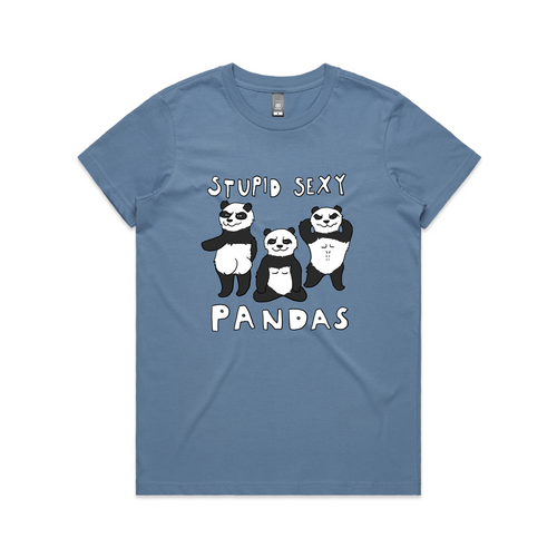 Stupid Sexy Pandas Tee by Lonely Kids Club. All clothing from our T-shirts to our shorts and hoodies are ethically made, and printed packed and shipped from Sydney.