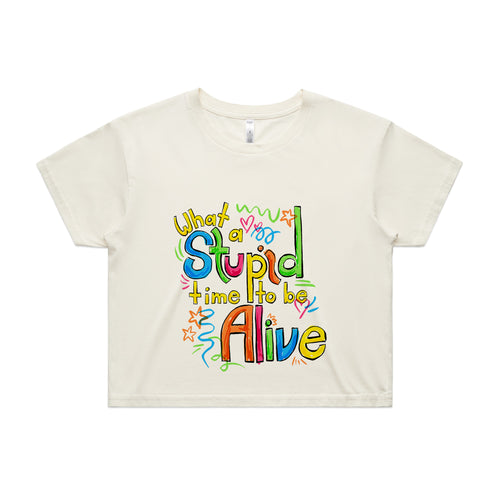 Stupid Time Tee by Lonely Kids Club. All clothing from our T-shirts to our shorts and hoodies are ethically made, and printed packed and shipped from Sydney.