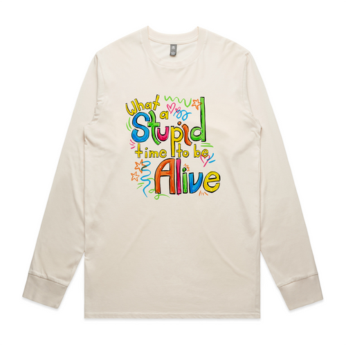 Stupid Time Tee by Lonely Kids Club. All clothing from our T-shirts to our shorts and hoodies are ethically made, and printed packed and shipped from Sydney.