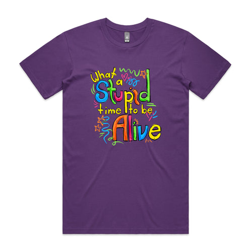 Stupid Time Tee by Lonely Kids Club. All clothing from our T-shirts to our shorts and hoodies are ethically made, and printed packed and shipped from Sydney.