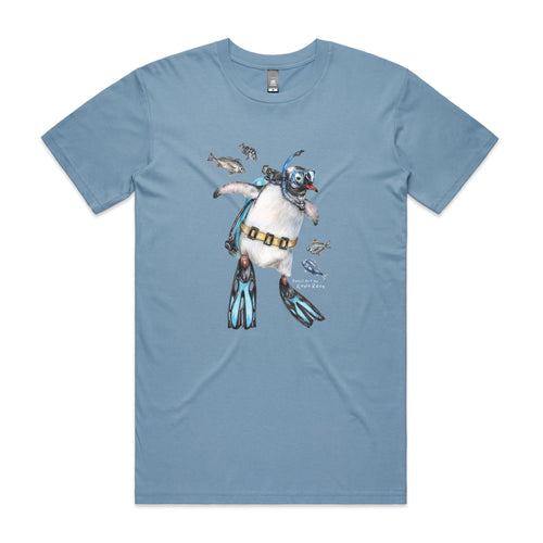 Sullivan The Scuba Diver Tee by Lonely Kids Club. All clothing from our T-shirts to our shorts and hoodies are ethically made, and printed packed and shipped from Sydney.