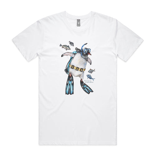 Sullivan The Scuba Diver Tee by Lonely Kids Club. All clothing from our T-shirts to our shorts and hoodies are ethically made, and printed packed and shipped from Sydney.
