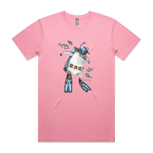 Sullivan The Scuba Diver Tee by Lonely Kids Club. All clothing from our T-shirts to our shorts and hoodies are ethically made, and printed packed and shipped from Sydney.