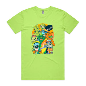 Summer Monsters Tee by Lonely Kids Club. All clothing from our T-shirts to our shorts and hoodies are ethically made, and printed packed and shipped from Sydney.