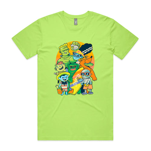 Summer Monsters Tee by Lonely Kids Club. All clothing from our T-shirts to our shorts and hoodies are ethically made, and printed packed and shipped from Sydney.