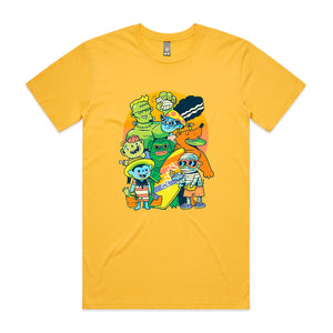 Summer Monsters Tee by Lonely Kids Club. All clothing from our T-shirts to our shorts and hoodies are ethically made, and printed packed and shipped from Sydney.