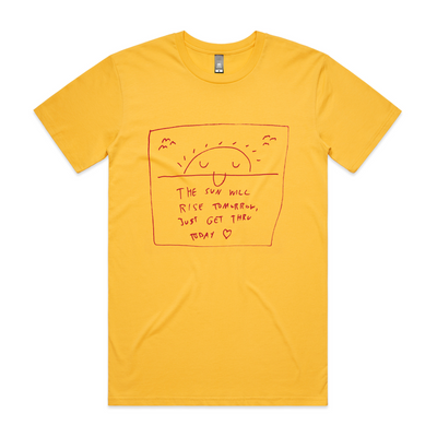 Sun Tee by Lonely Kids Club. All clothing from our T-shirts to our shorts and hoodies are ethically made, and printed packed and shipped from Sydney.
