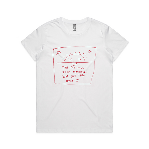 Sun Tee by Lonely Kids Club. All clothing from our T-shirts to our shorts and hoodies are ethically made, and printed packed and shipped from Sydney.