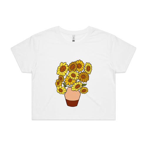 Happy Sunflowers Tee by Lonely Kids Club. All clothing from our T-shirts to our shorts and hoodies are ethically made, and printed packed and shipped from Sydney.