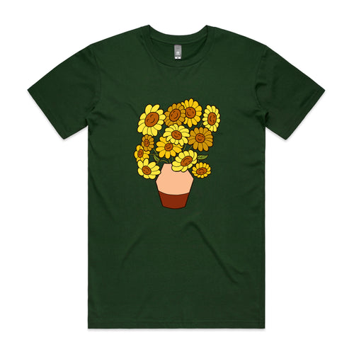 Happy Sunflowers Tee by Lonely Kids Club. All clothing from our T-shirts to our shorts and hoodies are ethically made, and printed packed and shipped from Sydney.