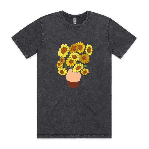 Happy Sunflowers Tee by Lonely Kids Club. All clothing from our T-shirts to our shorts and hoodies are ethically made, and printed packed and shipped from Sydney.