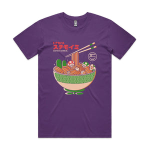 Super Ramen Tee by Lonely Kids Club. All clothing from our T-shirts to our shorts and hoodies are ethically made, and printed packed and shipped from Sydney.