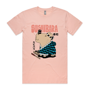 Sushibara Tee by Lonely Kids Club. All clothing from our T-shirts to our shorts and hoodies are ethically made, and printed packed and shipped from Sydney.
