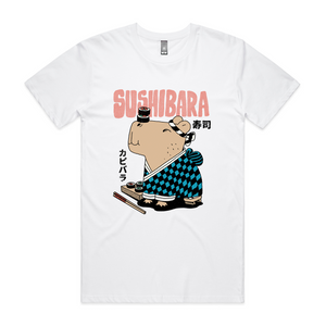 Sushibara Tee by Lonely Kids Club. All clothing from our T-shirts to our shorts and hoodies are ethically made, and printed packed and shipped from Sydney.