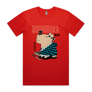 Sushibara Tee by Lonely Kids Club. All clothing from our T-shirts to our shorts and hoodies are ethically made, and printed packed and shipped from Sydney.