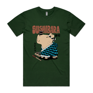 Sushibara Tee by Lonely Kids Club. All clothing from our T-shirts to our shorts and hoodies are ethically made, and printed packed and shipped from Sydney.