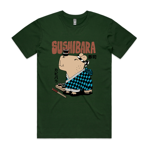 Sushibara Tee by Lonely Kids Club. All clothing from our T-shirts to our shorts and hoodies are ethically made, and printed packed and shipped from Sydney.
