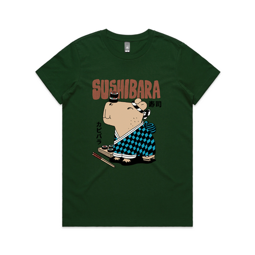 Sushibara Tee by Lonely Kids Club. All clothing from our T-shirts to our shorts and hoodies are ethically made, and printed packed and shipped from Sydney.