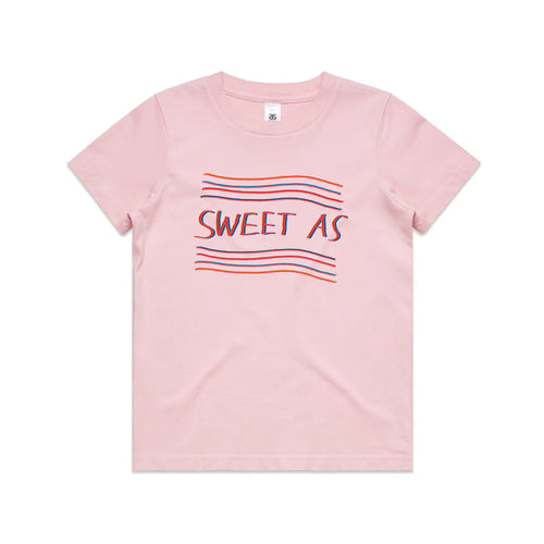 Sweet As Kids Tee by Lonely Kids Club. All clothing from our T-shirts to our shorts and hoodies are ethically made, and printed packed and shipped from Sydney.