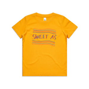 Sweet As Kids Tee by Lonely Kids Club. All clothing from our T-shirts to our shorts and hoodies are ethically made, and printed packed and shipped from Sydney.