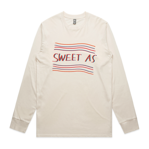 Sweet As Tee by Lonely Kids Club. All clothing from our T-shirts to our shorts and hoodies are ethically made, and printed packed and shipped from Sydney.