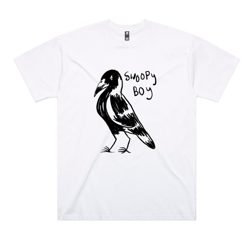 Swoopy Boy Oversized Tee by Lonely Kids Club. All clothing from our T-shirts to our shorts and hoodies are ethically made, and printed packed and shipped from Sydney.