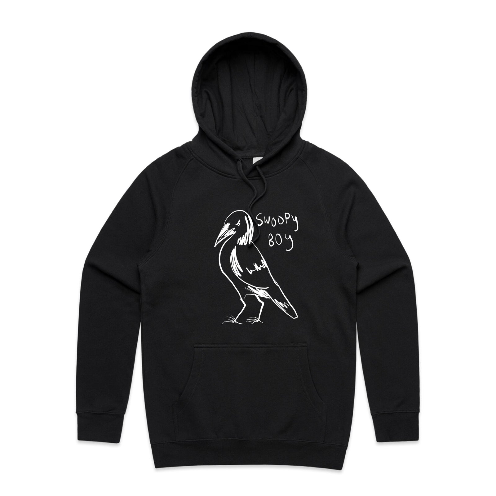Swoopy Boy Hoodie by Lonely Kids Club. All clothing from our T-shirts to our shorts and hoodies are ethically made, and printed packed and shipped from Sydney.