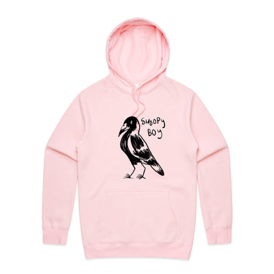 Swoopy Boy Hoodie by Lonely Kids Club. All clothing from our T-shirts to our shorts and hoodies are ethically made, and printed packed and shipped from Sydney.