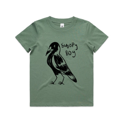 Swoopy Boy Kids Tee by Lonely Kids Club. All clothing from our T-shirts to our shorts and hoodies are ethically made, and printed packed and shipped from Sydney.