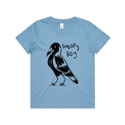 Swoopy Boy Kids Tee by Lonely Kids Club. All clothing from our T-shirts to our shorts and hoodies are ethically made, and printed packed and shipped from Sydney.