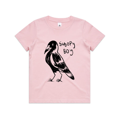 Swoopy Boy Kids Tee by Lonely Kids Club. All clothing from our T-shirts to our shorts and hoodies are ethically made, and printed packed and shipped from Sydney.
