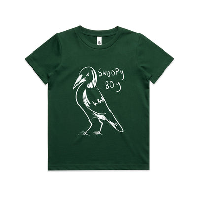 Swoopy Boy Kids Tee by Lonely Kids Club. All clothing from our T-shirts to our shorts and hoodies are ethically made, and printed packed and shipped from Sydney.