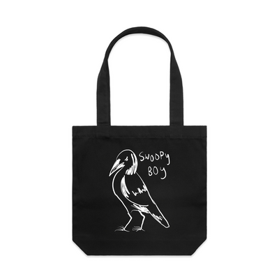 Swoopy Boy Tote by Lonely Kids Club. All clothing from our T-shirts to our shorts and hoodies are ethically made, and printed packed and shipped from Sydney.