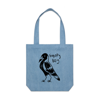 Swoopy Boy Tote by Lonely Kids Club. All clothing from our T-shirts to our shorts and hoodies are ethically made, and printed packed and shipped from Sydney.