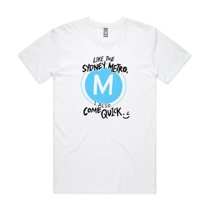 Sydney Metro Tee by Lonely Kids Club. All clothing from our T-shirts to our shorts and hoodies are ethically made, and printed packed and shipped from Sydney.