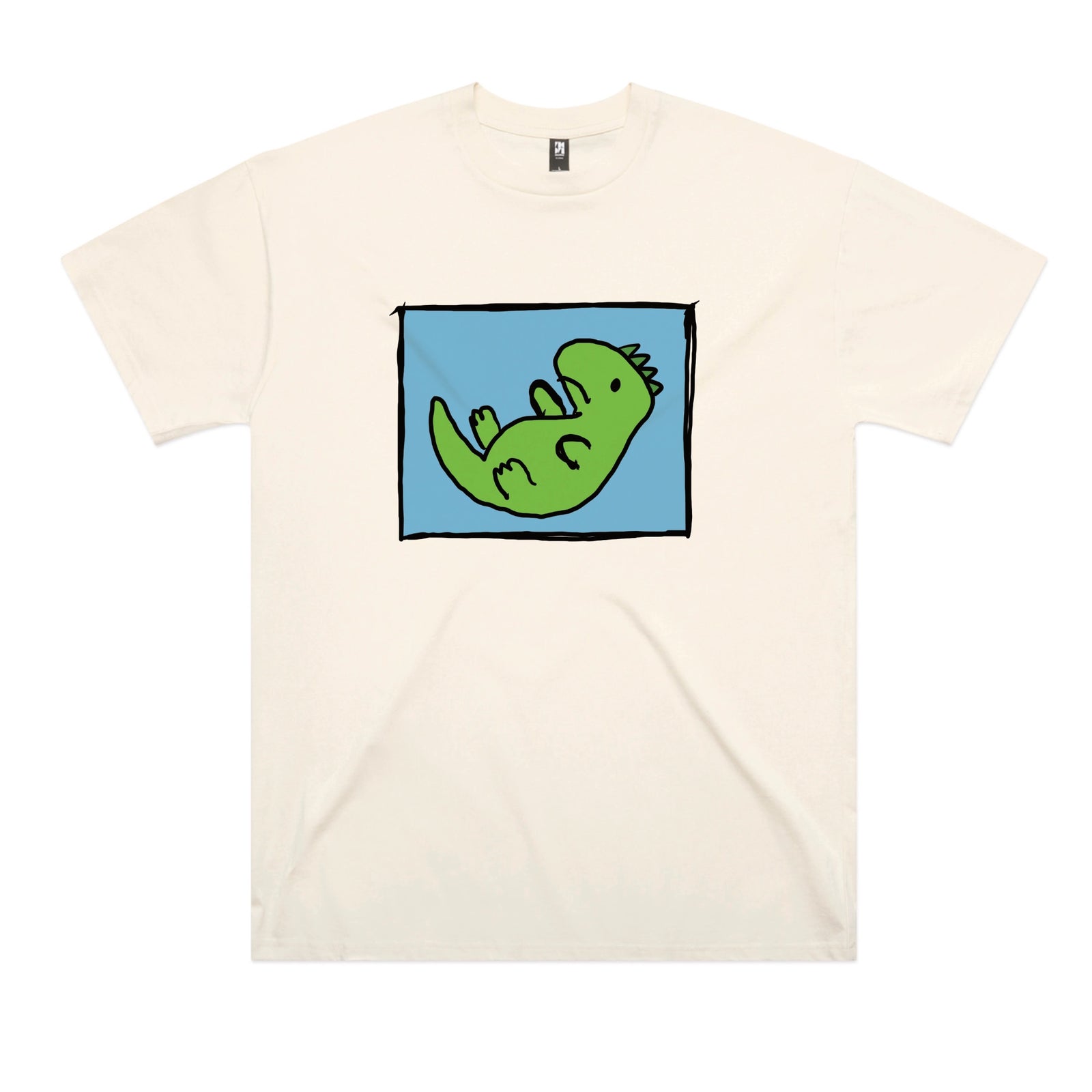 Ecru oversized t-shirt with Tyrannosaurus Rekt graphic by Lonely Kids Club