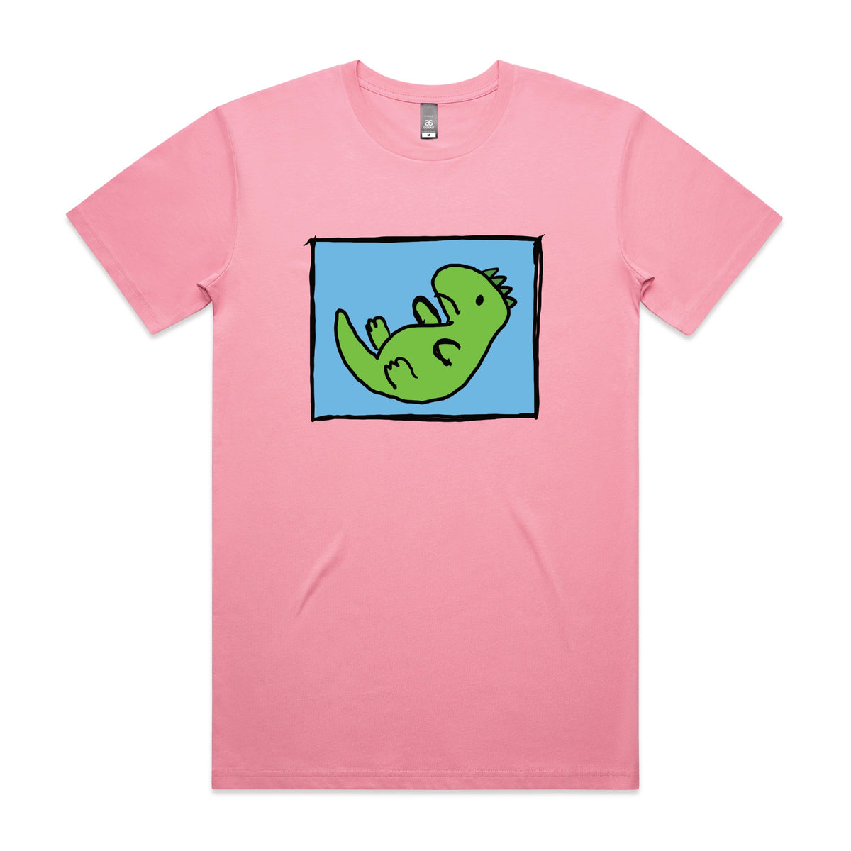 Bubblegum unisex t-shirt with Tyrannosaurus Rekt graphic by Lonely Kids Club