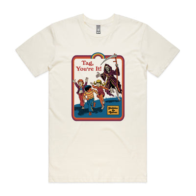 Tag You're It Tee by Lonely Kids Club. All clothing from our T-shirts to our shorts and hoodies are ethically made, and printed packed and shipped from Sydney.