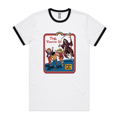 Tag You're It Tee by Lonely Kids Club. All clothing from our T-shirts to our shorts and hoodies are ethically made, and printed packed and shipped from Sydney.