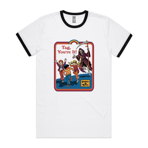 Tag You're It Tee by Lonely Kids Club. All clothing from our T-shirts to our shorts and hoodies are ethically made, and printed packed and shipped from Sydney.