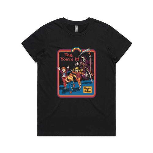 Tag You're It Tee by Lonely Kids Club. All clothing from our T-shirts to our shorts and hoodies are ethically made, and printed packed and shipped from Sydney.