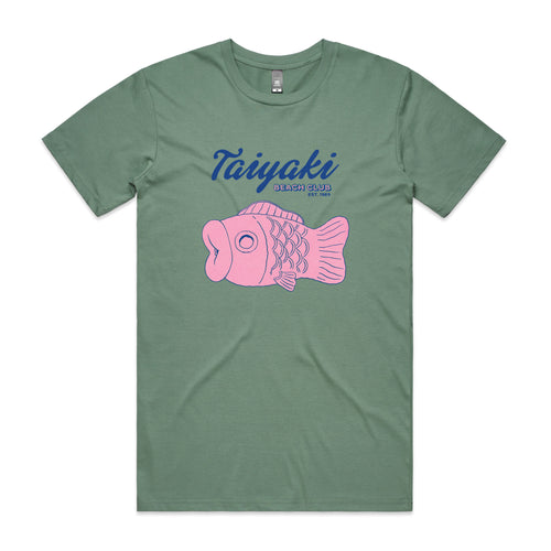 Taiyaki Beach Club Tee by Lonely Kids Club. All clothing from our T-shirts to our shorts and hoodies are ethically made, and printed packed and shipped from Sydney.