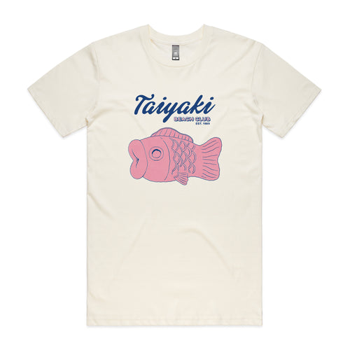 Taiyaki Beach Club Tee by Lonely Kids Club. All clothing from our T-shirts to our shorts and hoodies are ethically made, and printed packed and shipped from Sydney.